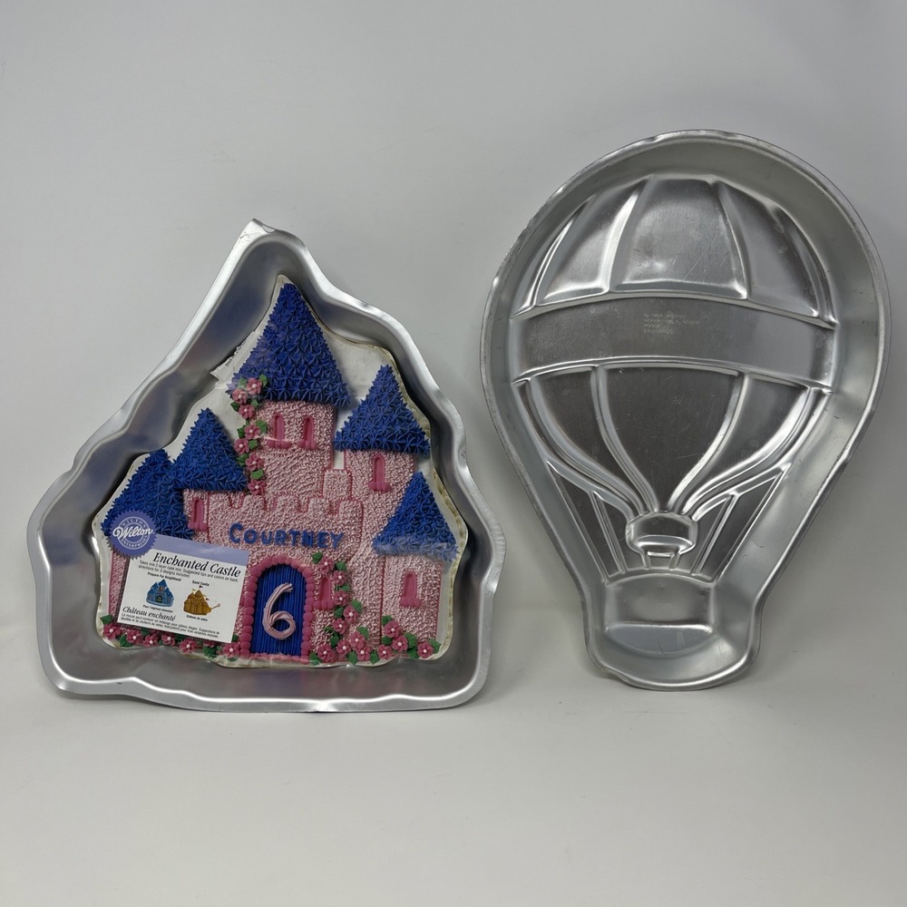 Lot Of 2 Wilton Cake Pans Enchanted Castle And Hot Air Balloon